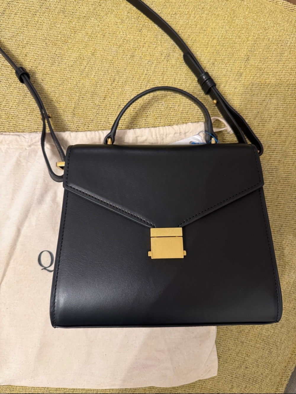 Quince Italian Leather Top Handle Crossbody Satchel